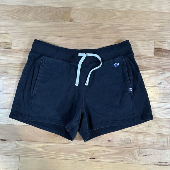 Champion Shorts Women Small Ladies Black Athletic Training Elastic Waist VTG - Picture 1 of 3